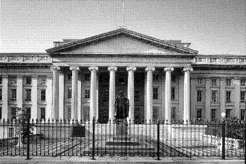 The columned front of the US Treasury building in Washington